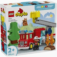 CAMIÓ AMB MÀNEGA I BOMBERS LEGO DUPLO