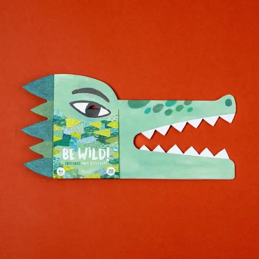 [07520027] BE WILD! CROCODILE MASK & STICKERS